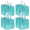 Wrapables Glossy Non-Woven Reusable Gift Bags with Handles for Weddings, Bridal Showers, Parties (Set of 8)
